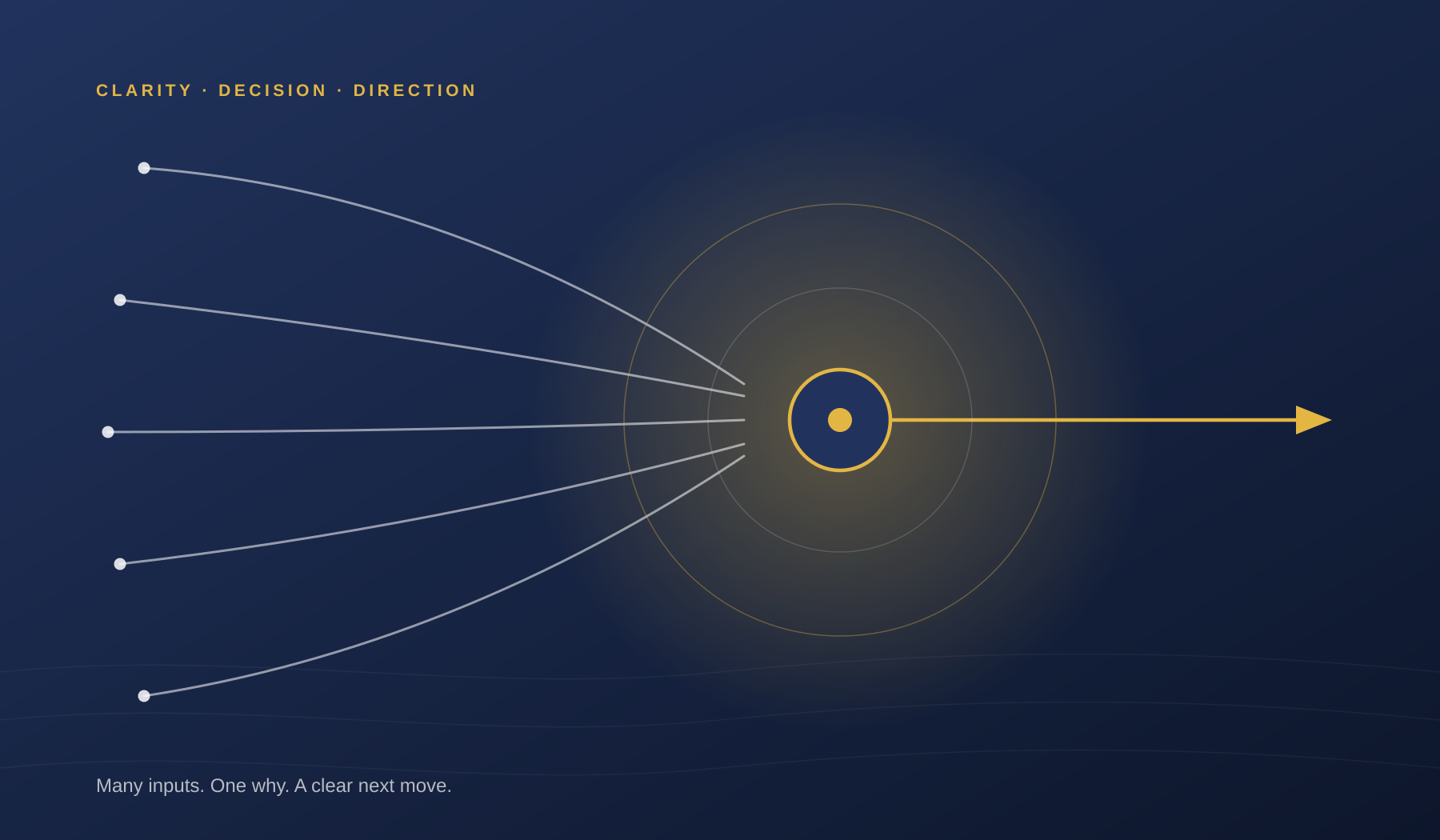 WHY-OS hero—diagnostic constellation graphic